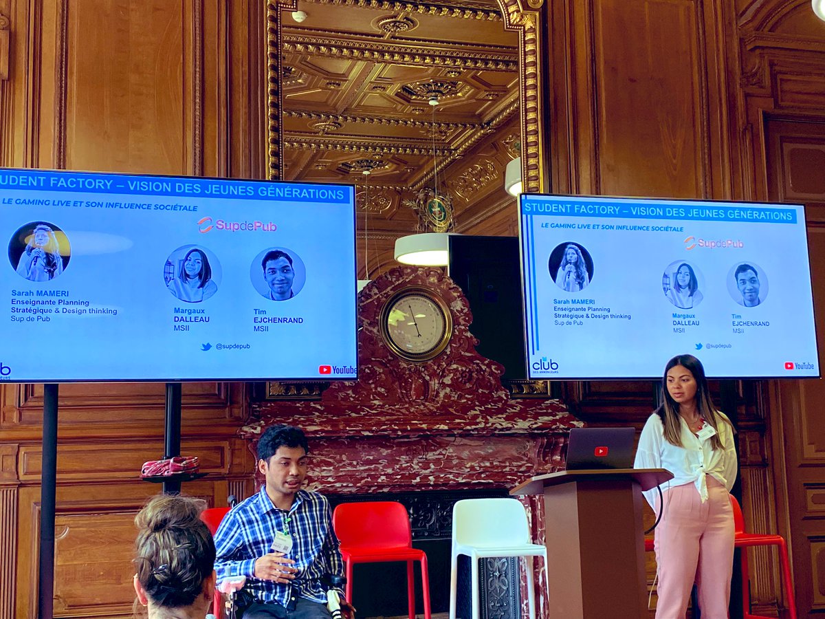 SCourtoisClub's tweet photo. « Le futur de l’influence c’est le gaming ! Arrêtons les clichés : le gamer n’est pas associable, on y parle de tout, le gamer est aussi une gameuse (+40%) ou une influenceuse » Merci Tim, Margaux et les étudiants de @supdepub pr cette matinale @Club_Annonceurs et @YTCreateurs https://t.co/grEVxpffar