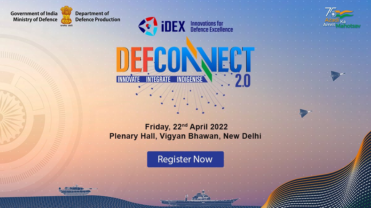 SagarDefence's tweet image. Excited for #DefConnect2.0 on 22nd April, 2022 and team #sde looking forward to it 
@India_iDEX @sastra_india @sjaju1 @MSInSociety @NFSU_Official @DefenceMinIndia