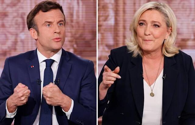 OuchikhKarim's tweet photo. À trois jours du scrutin présidentiel, le débat entre Macron et Le Pen cristallise les deux offres politiques. Il veut banaliser la France, elle veut restaurer sa grandeur. 
Il s’accroche à un mode de gouvernement technocratique, elle fait confiance aux libertés démocratiques. https://t.co/9kndGu0H2R