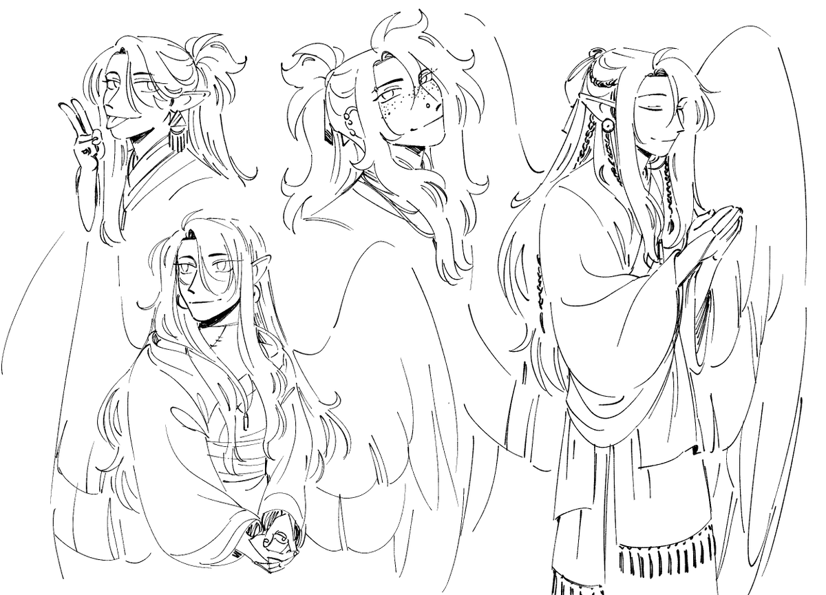 sketches from tonight! designing mihai and then some of the usual suspects 