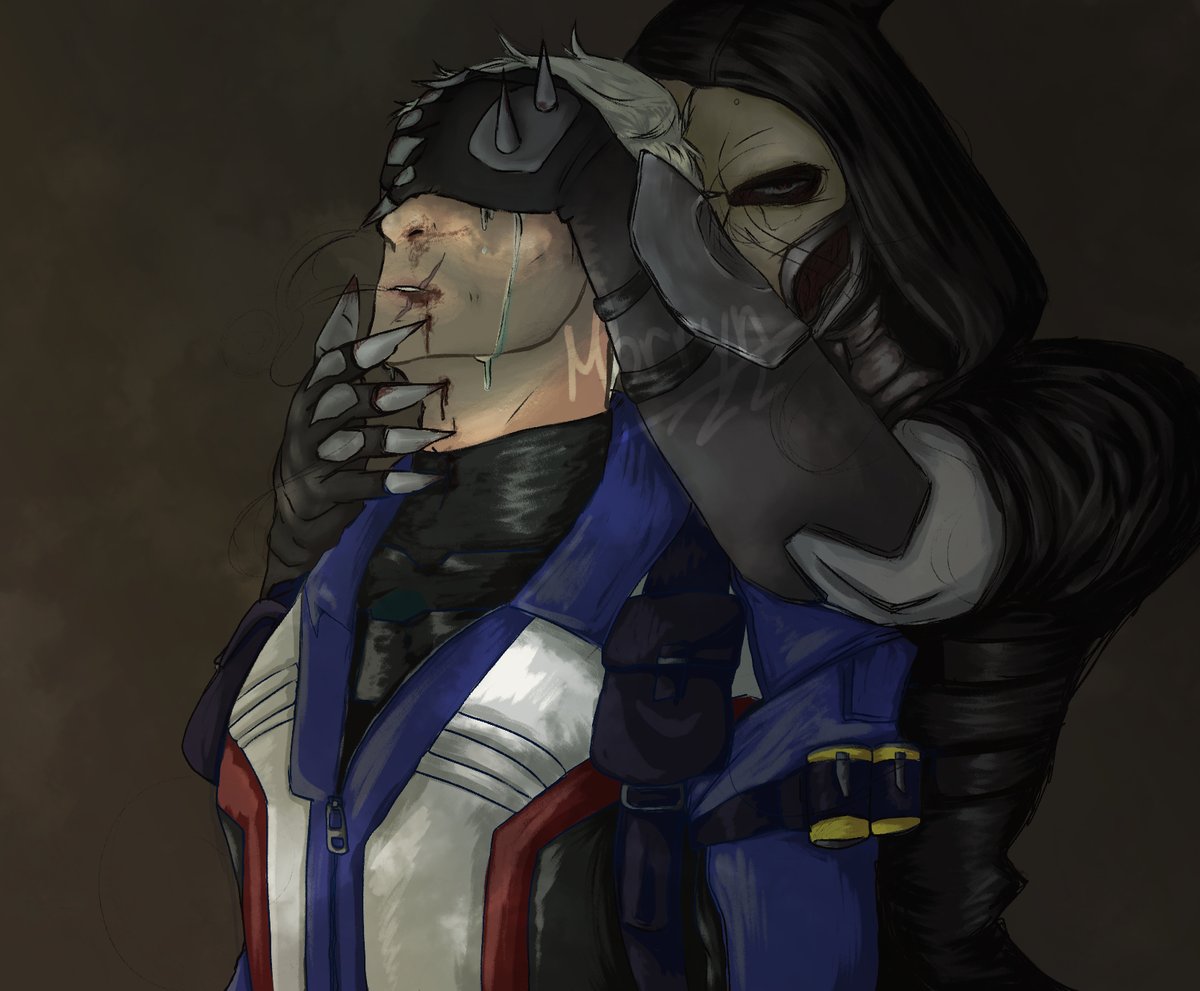strwbeariekay's tweet photo. Have whatever this monstrosity turned out to be 

#Reaper76 #Overwatch #JackMorrison #GabrielReyes #OverwatchFanart https://t.co/v8EJZXMwZD