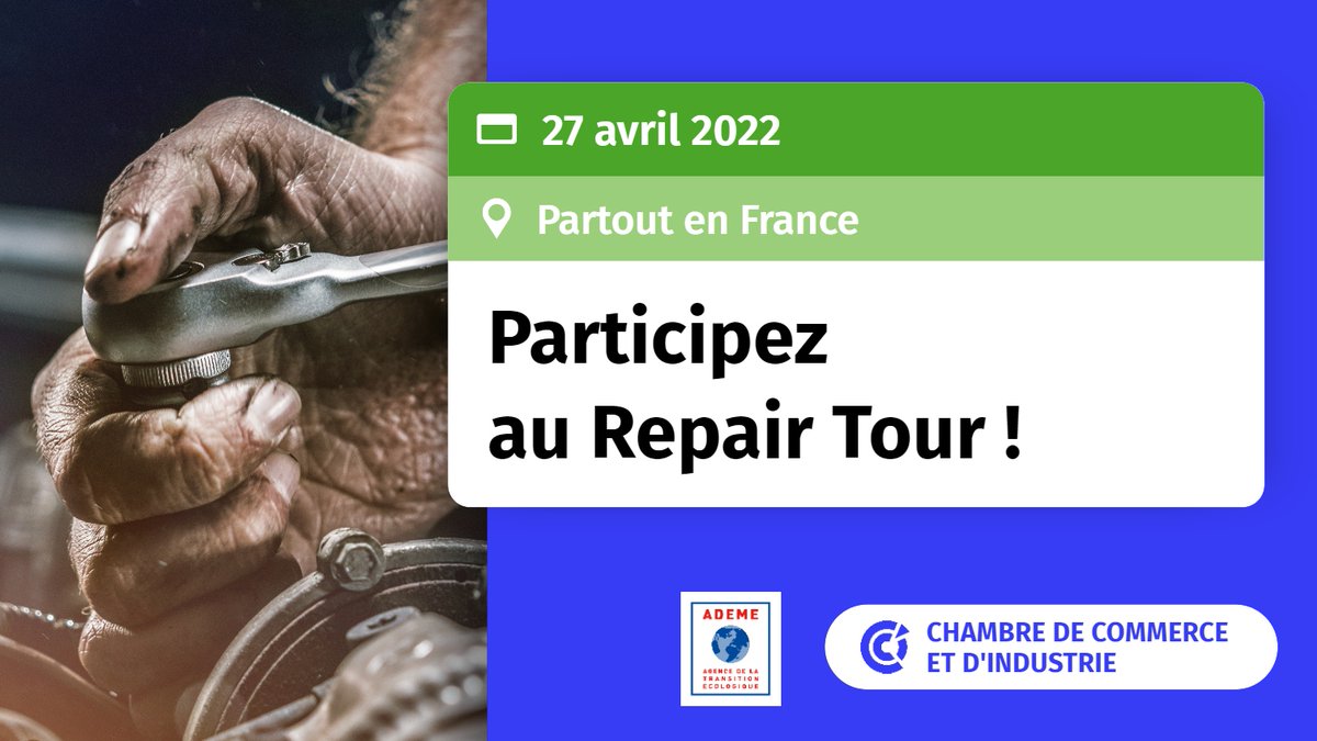 CCI_DD's tweet photo. 🟢🔧🪛 [#ConsoDurable] : J-6 avant la nouvelle édition du #RepairTour organisé par @spareka et notre partenaire @ademe. Ne jetez plus vos appareils, apprenez à les réparer. En plus c'est gratuit ! + d'infos 👉 https://t.co/4NTArK5598 https://t.co/QmVpctDQUI