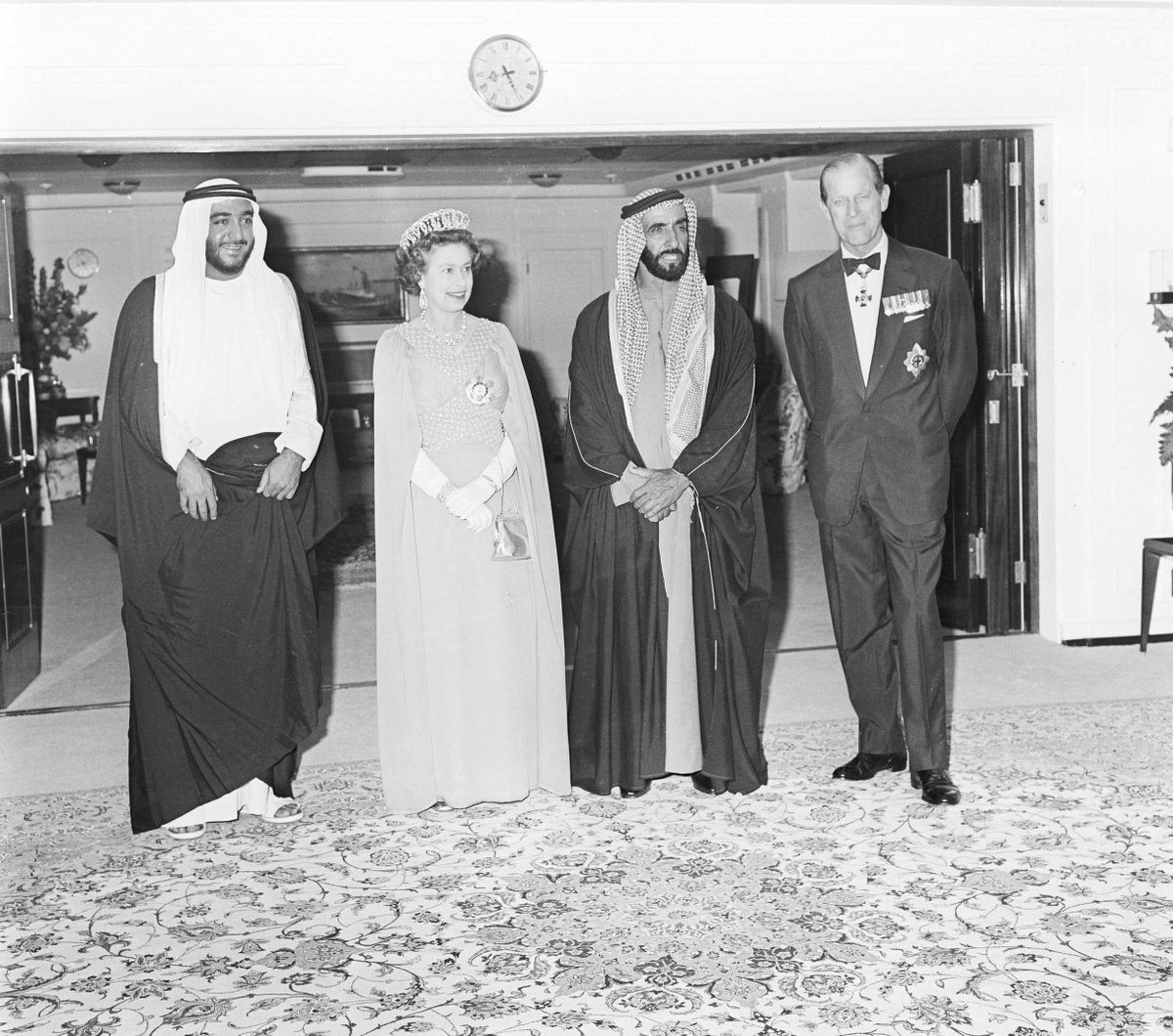 UAEEmbassyUK's tweet photo. We send our warmest wishes to HM Queen Elizabeth on her 96th birthday. HM has been a continued presence throughout the long friendship between the UAE and UK. We're looking back on some memories of her visits to the UAE over the years.

@RoyalFamily https://t.co/imGl07unui