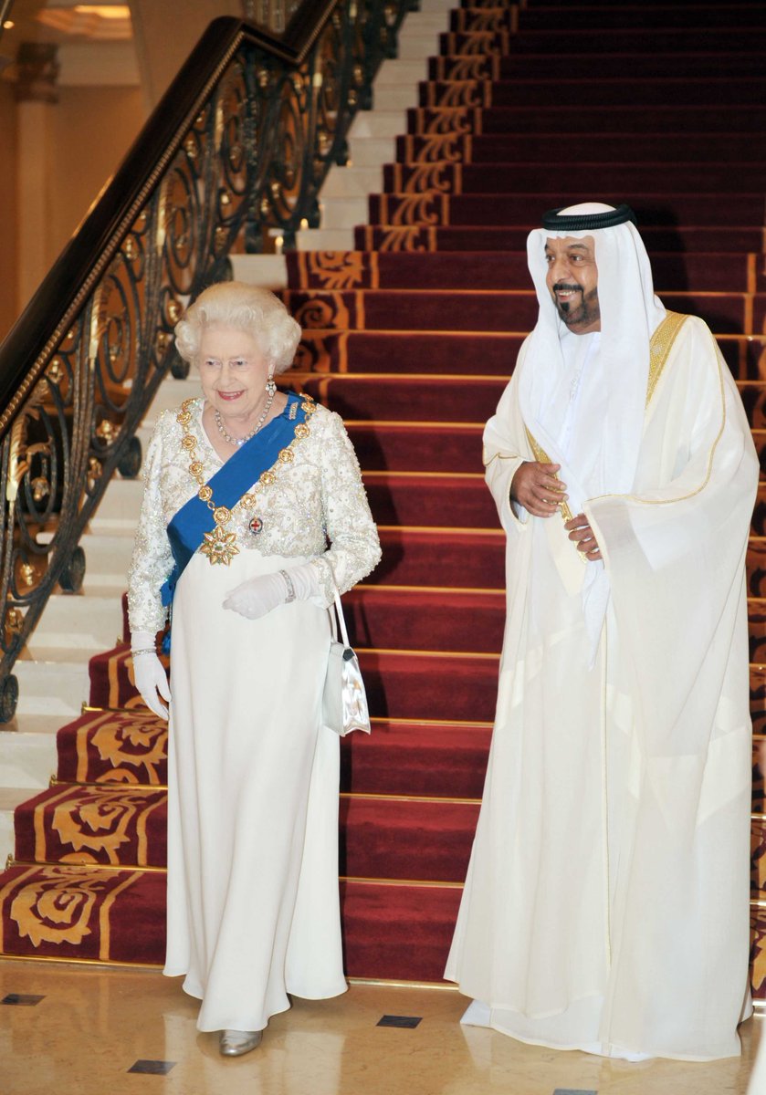 UAEEmbassyUK's tweet photo. We send our warmest wishes to HM Queen Elizabeth on her 96th birthday. HM has been a continued presence throughout the long friendship between the UAE and UK. We're looking back on some memories of her visits to the UAE over the years.

@RoyalFamily https://t.co/imGl07unui