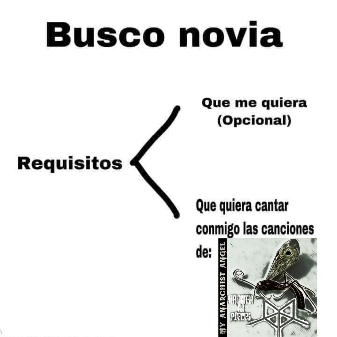 AnarchistMy's tweet photo. Todos queremos eso ☹️
Menciona a esa persona con la que escucharías las rolitas del #BrokenInPieces 😎

#rock #metal #random #fyp #metalmeme #HailMAA #MAA https://t.co/y76ALcKwex