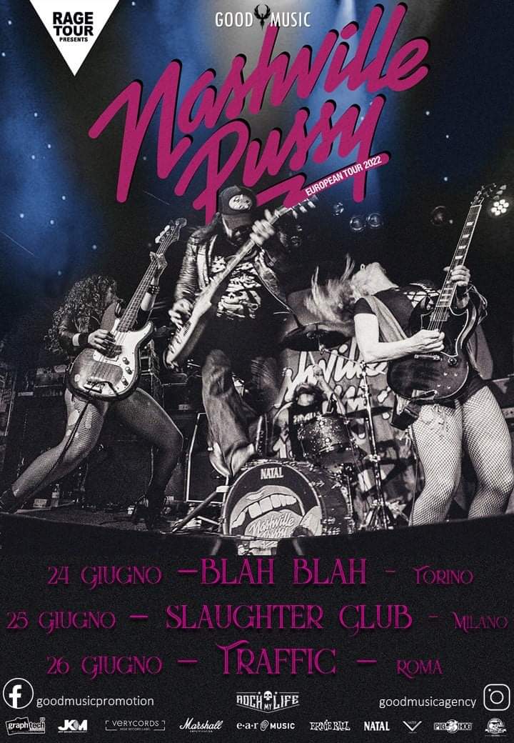 Have you ever seen a wild rock n' roll band on stage better than them? 
3 shows in Italy for #nashvilllepussy next June in #Torino 24th, #milano 25th and #roma 26th! Don't miss it!!
#rock #rocknroll #concerts #concerti #music #rockmusic