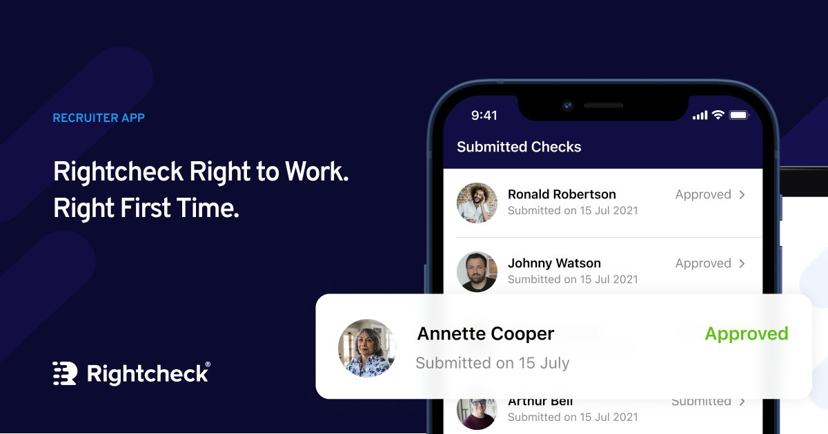 Rightcheck's tweet image. Achieve compliance right first time in your Right to Work checks.

Discover how Rightcheck enables you to follow an intuitive process to conduct compliant Right to Work checks: rightcheck.io/solutions/recr…

#RighttoWork #HomeOffice