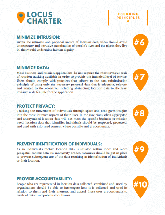 As the project progresses, we plan to document our progress on the ethical use of EO data, following the @LocusCharter’s 10 principles ⤵️ To find out more about this dimension of our work, contact  @DataReadyOrg. 

#DataEthics #EthicalGEO #ResponsibleData #datagovernance 

4/4