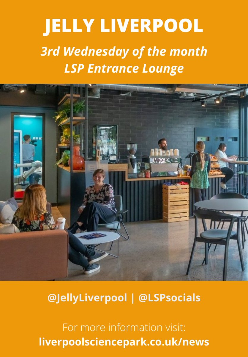 LSPsocials's tweet photo. Today sees the return of @JellyLiverpool to LSP!

This is a super opportunity for local freelancers to get a change of scene and work alongside other entrepreneurs, while enjoying free Wi-Fi and some top notch @_landcoffee 

https://t.co/wZ2Y78TFnN https://t.co/1hi62Sv1yM