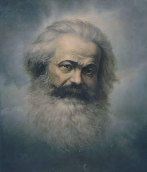 Karl Marx'ın portresi.