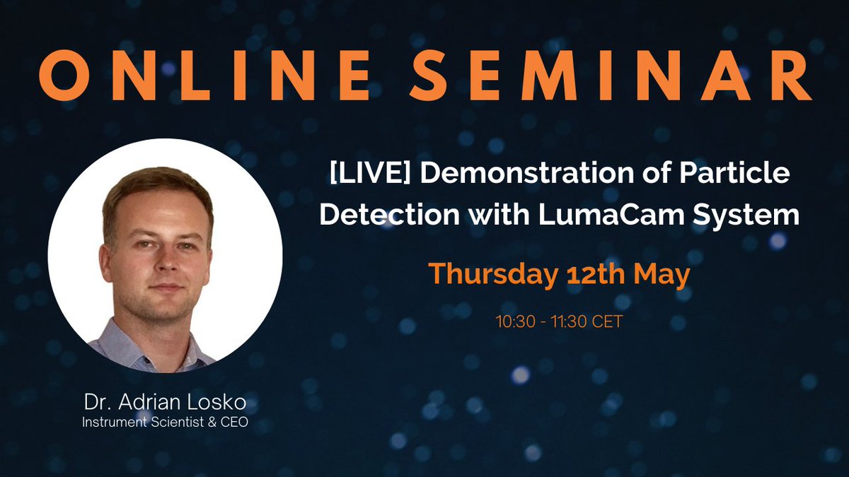 Amscins's tweet image. Join Dr. @AdrianLosko, Instrument Scientist at FRMII and CEO of LoskoVision in ASI&apos;s online seminar: Demonstration of #ParticleDetection with #LumaCam System.

Read more: lnkd.in/gt_Z5cD
Register for FREE: lnkd.in/eCYxzCzT