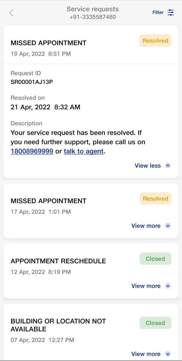 chiru720's tweet photo. @JioCare Same thing is happening from  10/04 , how can you say to stay patient. Its a green zone and the technical and calling and telling they will be give new conn in 2hrs. Even sharing the reason of the denial from the technician you guys are doing nothing @MukeshAmbanima @reliancejio https://t.co/TcHOSFsouk