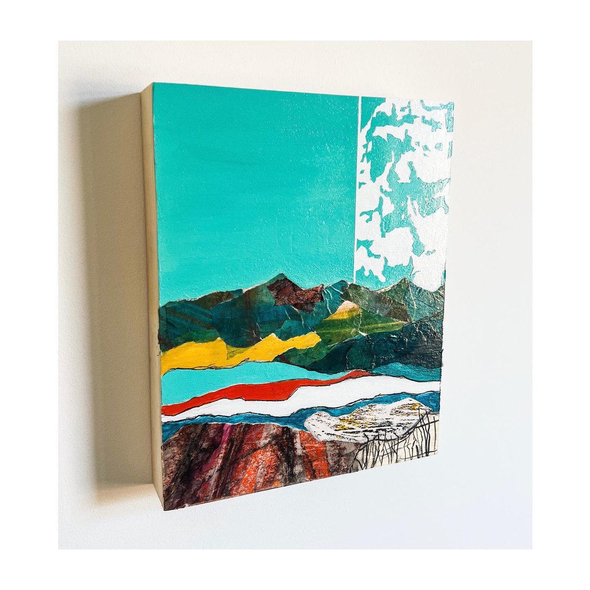 Recent Commission.
Arran.
Acrylic and charcoal
on Birch wood
14” x 10”