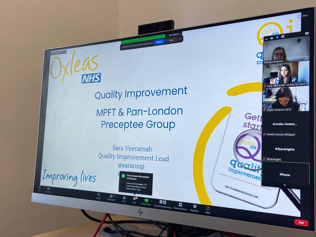 Huge thank you to @saraoxqi coming on to talk about QI in our first ever joint Pan-London &amp; MPFT Preceptee Meeting! We went onto discuss Quality Assurance/CQC prep as a Band 5 &amp; how it all this links to Preceptorship! 60+ NQP AHPs yesterday 🙌🌟🤗 #ahppreceptorship