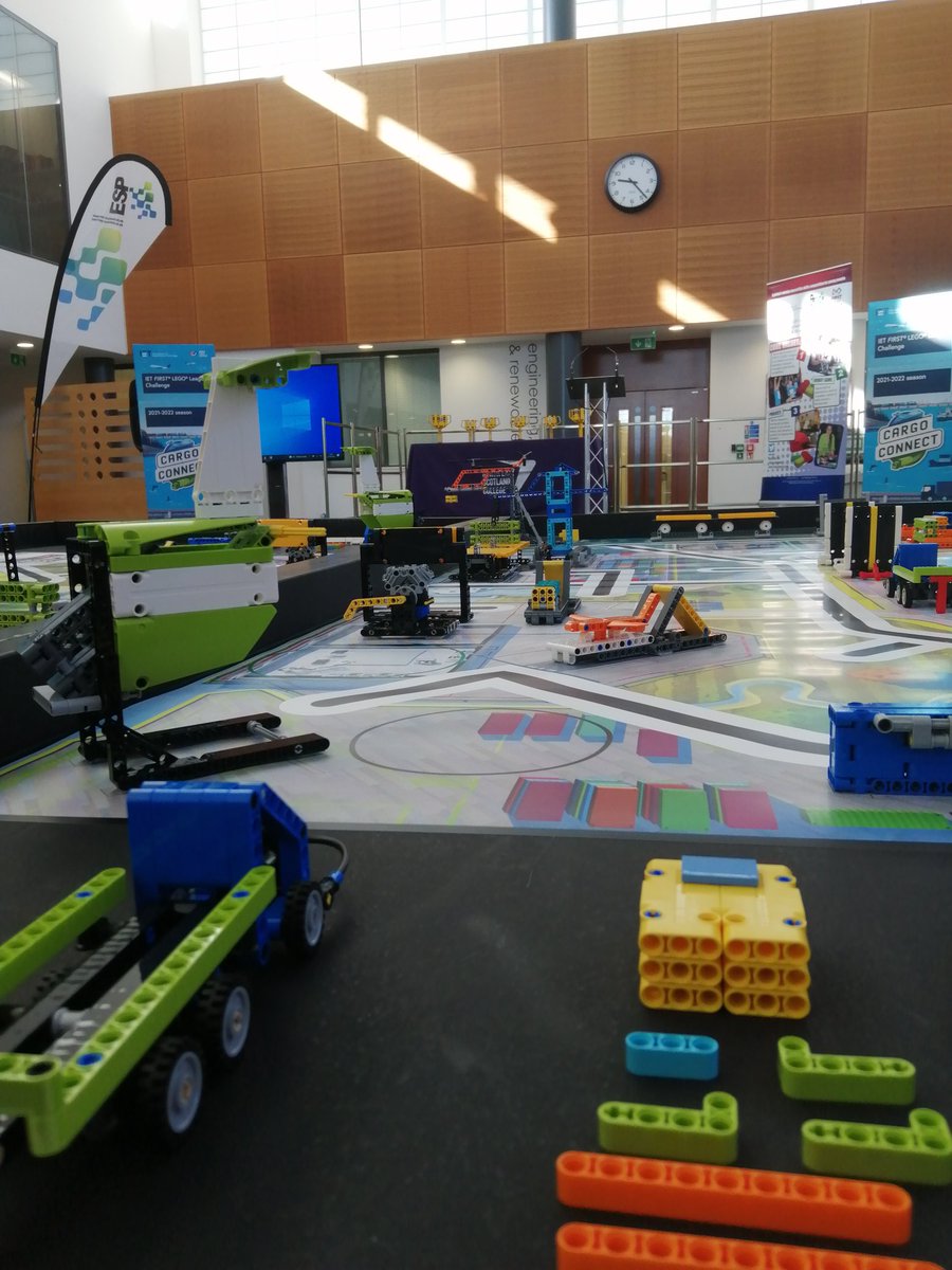 NESCollege's tweet photo. Gearing up for the First Lego League Cargo Connect tournament at our Fraserburgh Campus today! #FLLCargoConnect #ESP @FLLUK https://t.co/VeoWTBIjXq
