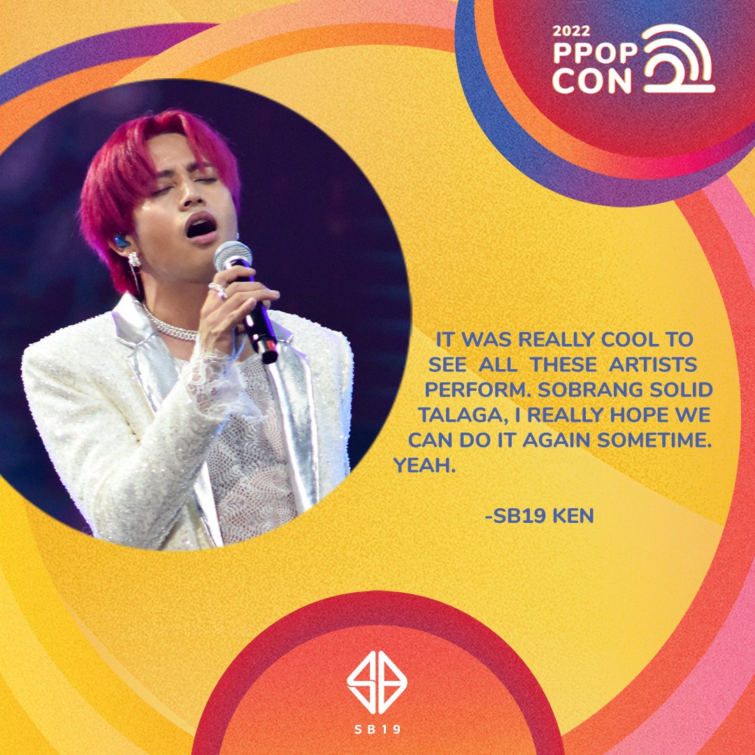 💬 #SB19_KEN on @PPOPCONVENTION

[ENG]
It was really cool to see all these artists perform. It was an awesome moment, I really hope we can do it again sometime. Yeah.

#SB19 #PPOPRise