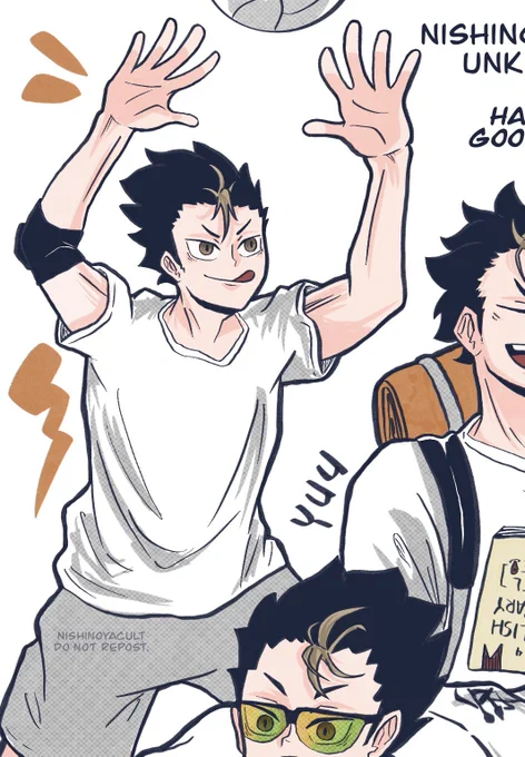 ok what kinda scares me is that i drew this timeskip noya last march, him in libero toss, blep face, and almost same outfit just in different color??? my mIND ? 