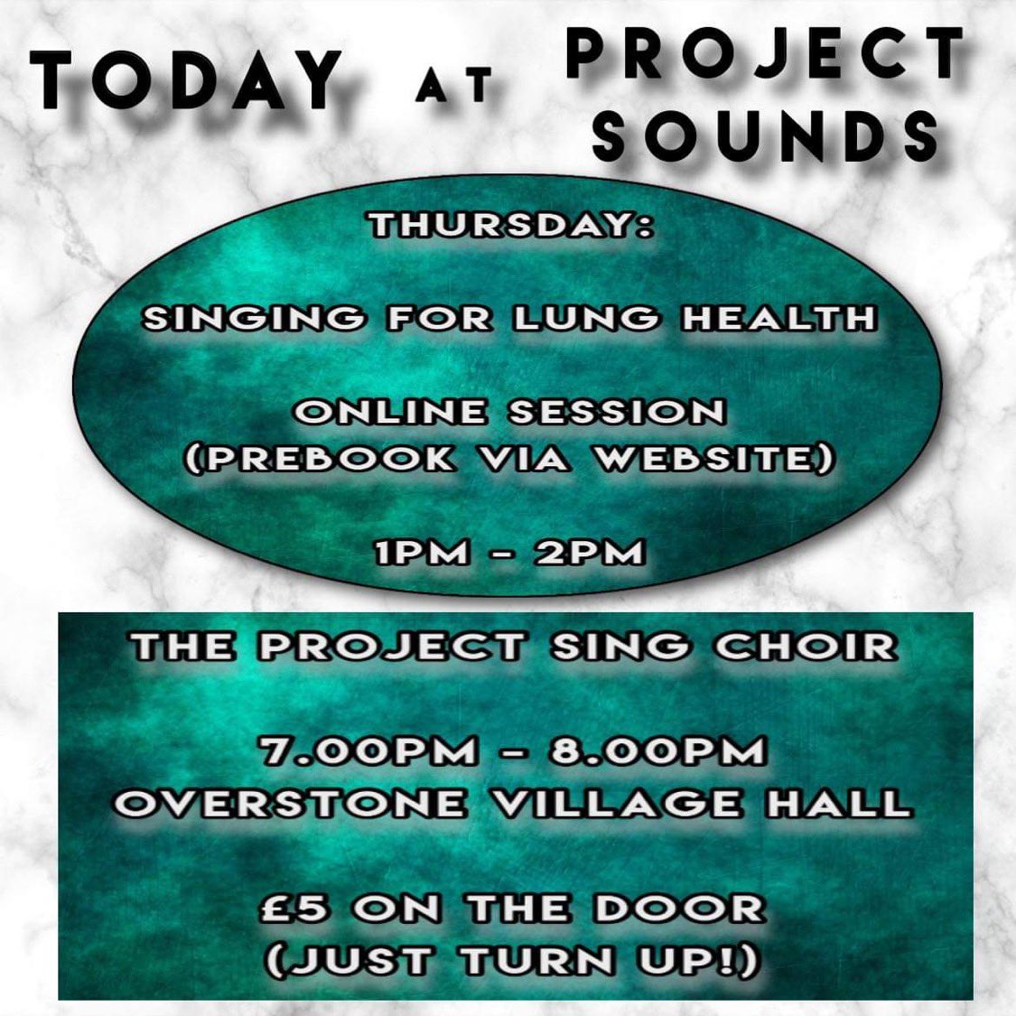 Today at Project Sounds 

If you know anyone who will benefit from this sessions go to projectsounds.co.uk
and drop me a message 

Chris x

#COPD #copdawareness #asthma #asthmaawareness #bronchiectasis #emphysema #LongCovid #singingforfun #singingforlife #singingforhealth