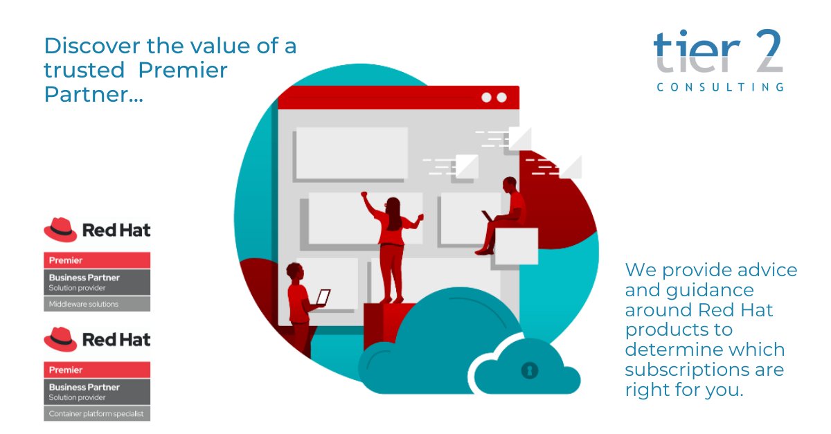 tier2consulting's tweet photo. Do you know which #RedHat subscriptions are right for your business? π We can help talk you through the subscription model to understand what is best for you, providing advice and guidance: https://t.co/3MmAhHutWv
@RedHatUK #RedHatSubscriptions #premierpartners #redhatsubs https://t.co/VbRiGbHEpS