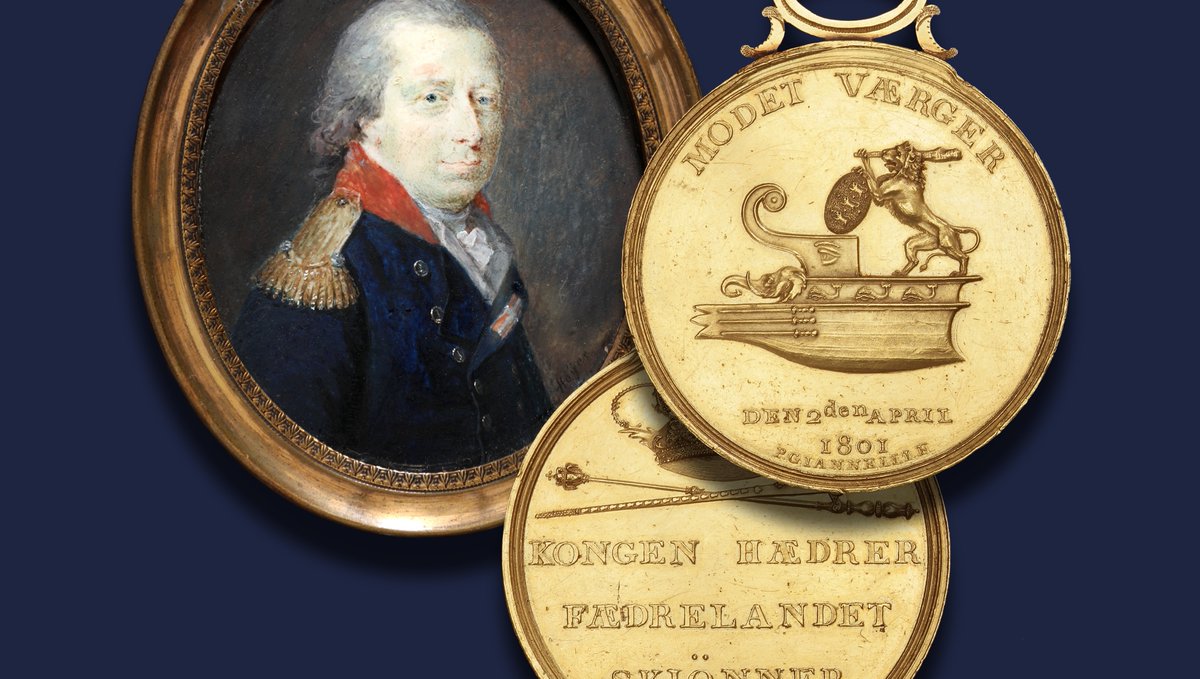 For 221 år siden i netop denne måned hædrede Frederik VI i egen person søkaptajn Arenfeldt med en fornem guldmedalje efter Slaget på Reden. Denne sagnomspundne hædersmedalje kommer under hammeren hos Bruun Rasmussen den 26. april i Bredgade. Læs mere her: l8r.it/9MS5