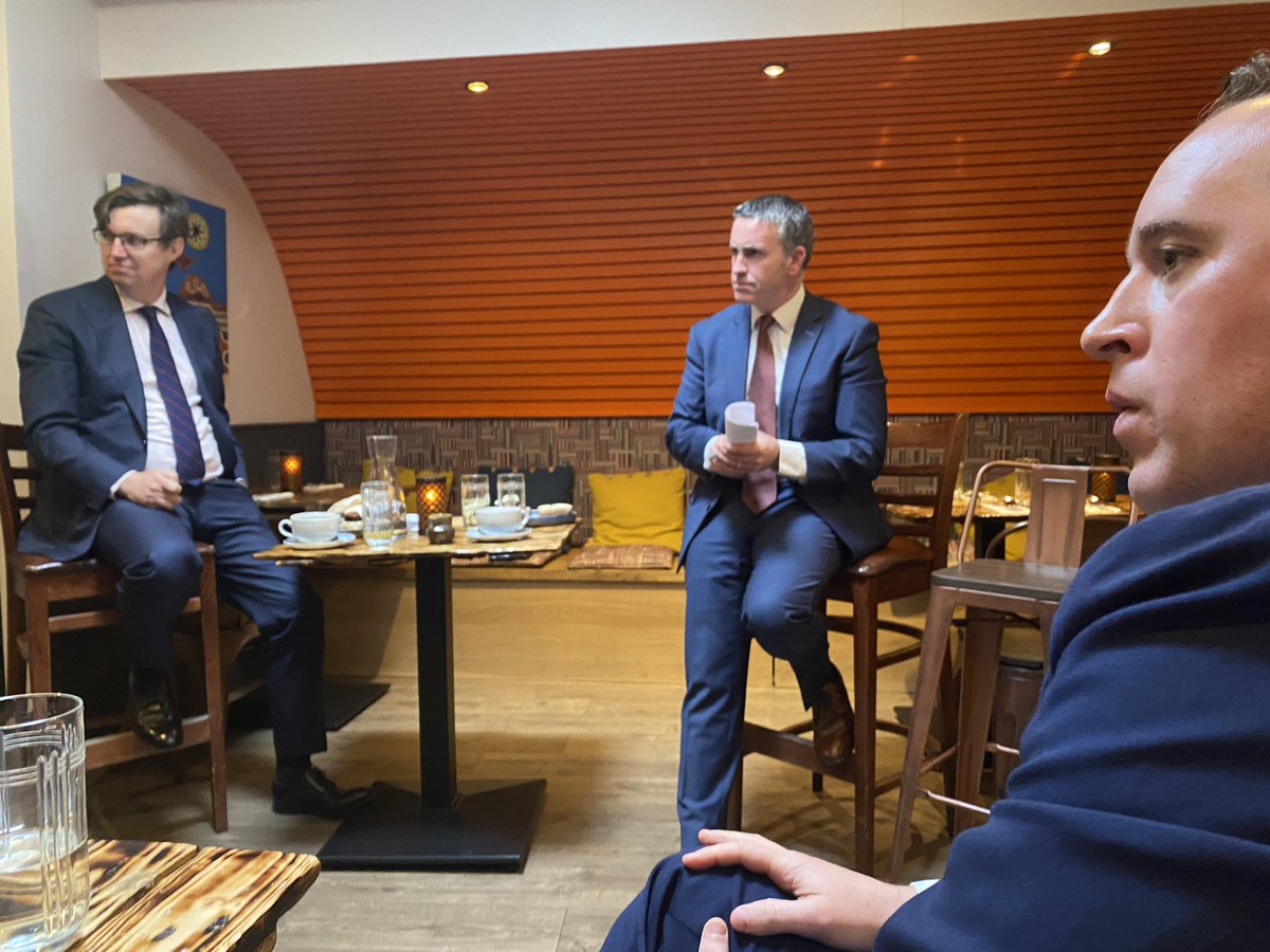 OrenLittle's tweet photo. Thanks to @Damien_English &amp; Senator John Cummins for an early chat and breakfast with this morning with @DvanChamber  members in the Copper Buoy. https://t.co/2oD1jIsoLq