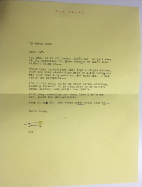 uvray_deceased's tweet photo. I have just this morning posted out letters to friends. And as a matter of fact, this afternoon, I received one myself - from one of my celebrity friends.
#typewriter #letterwriters #LETTER https://t.co/kQ9wu7HbD1