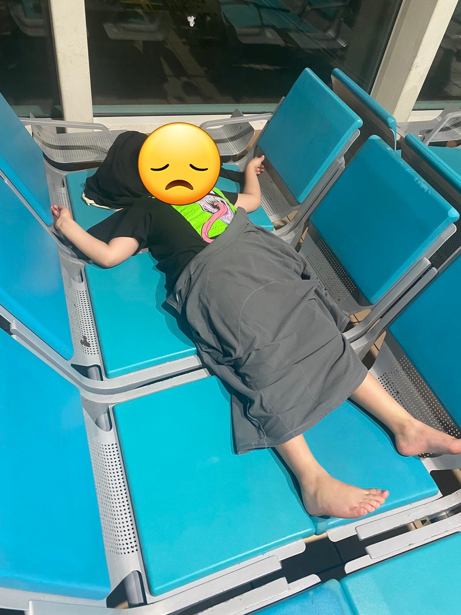 Michael57053756's tweet photo. @AmericanAir @avoqueeen American Airlines didn't even have a blanket or something for the trapped passengers of AA860 4/15/2022.
Sleep on the benches they said! https://t.co/0HWKGRYVZO