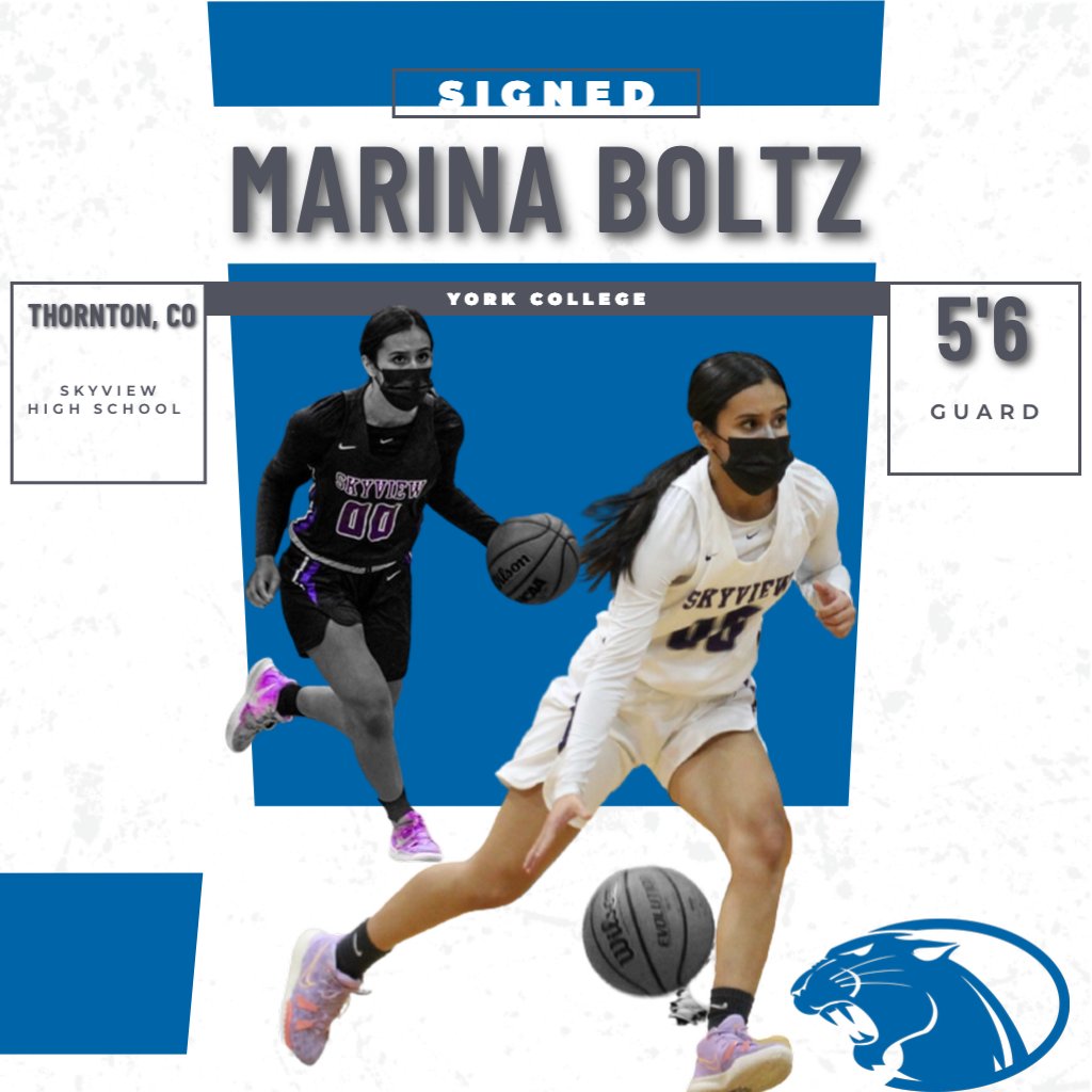 YUPanthersWBB's tweet photo. Welcoming our newest panther, MARINA BOLTZ! Marina is a 5'6 guard from Skyview High School in Thornton, Colorado and will be joining us as an incoming freshman this fall! Welcome to the family Marina! #BELIEVE #FAMILY https://t.co/ru9o2m8aHg