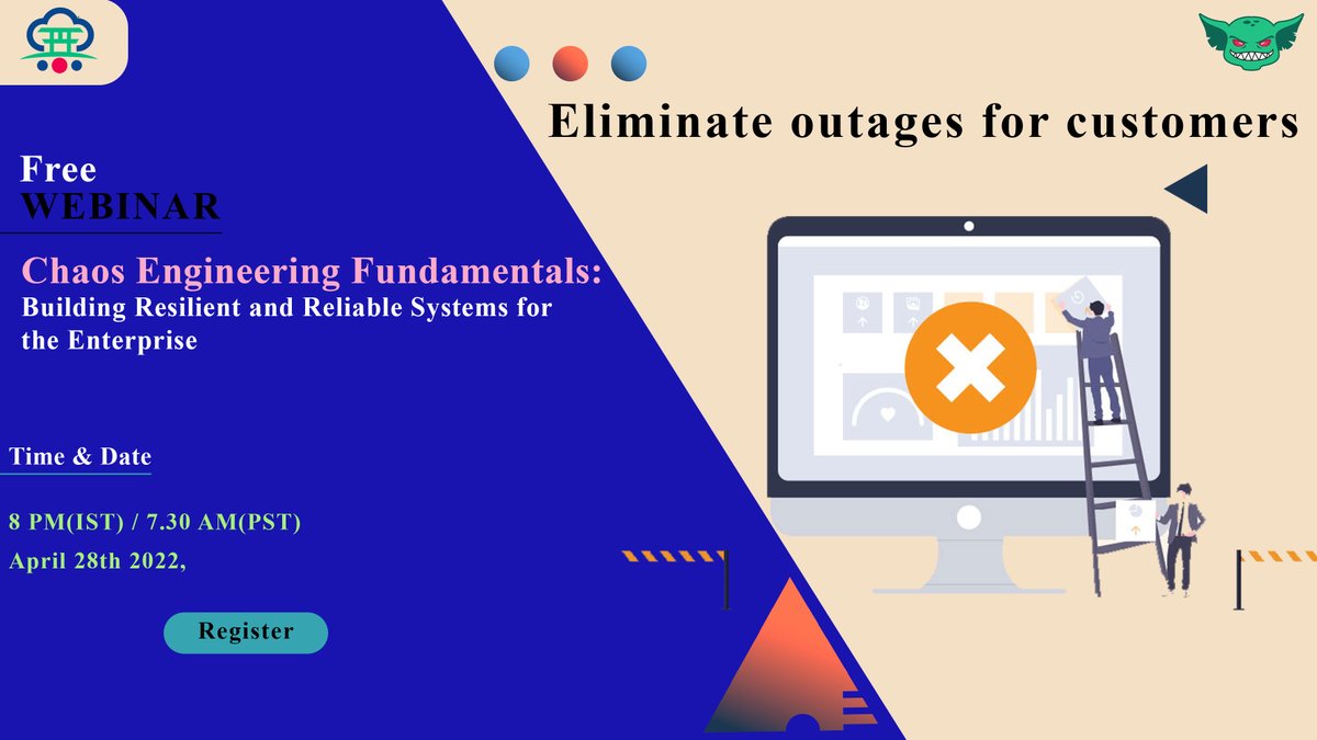Vir_PlayGround's tweet photo. Deliver increased user experience by experimenting on a system to withstand failure in production. Join free webinar on Chaos Engineering Fundamentals with Kyle &amp; Dr.Niladri on 28 April @ 8PM(IST)- https://t.co/cG3mXudmpG
#gremlin #chaosengineering #devops #devsecops https://t.co/uqnDgsPujI