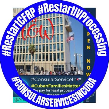 Elena30536610's tweet photo. #ConsularServicesInCuba para todas las categorías, ya basta de tanta tortura, nuestra causa es justa ... Humanitaria, muchas familias cubanas sufren por la separación de sus hijos, madres, padres hermanos y nietos. We need the restart of consular services for all categories. https://t.co/5d4LU43YwD