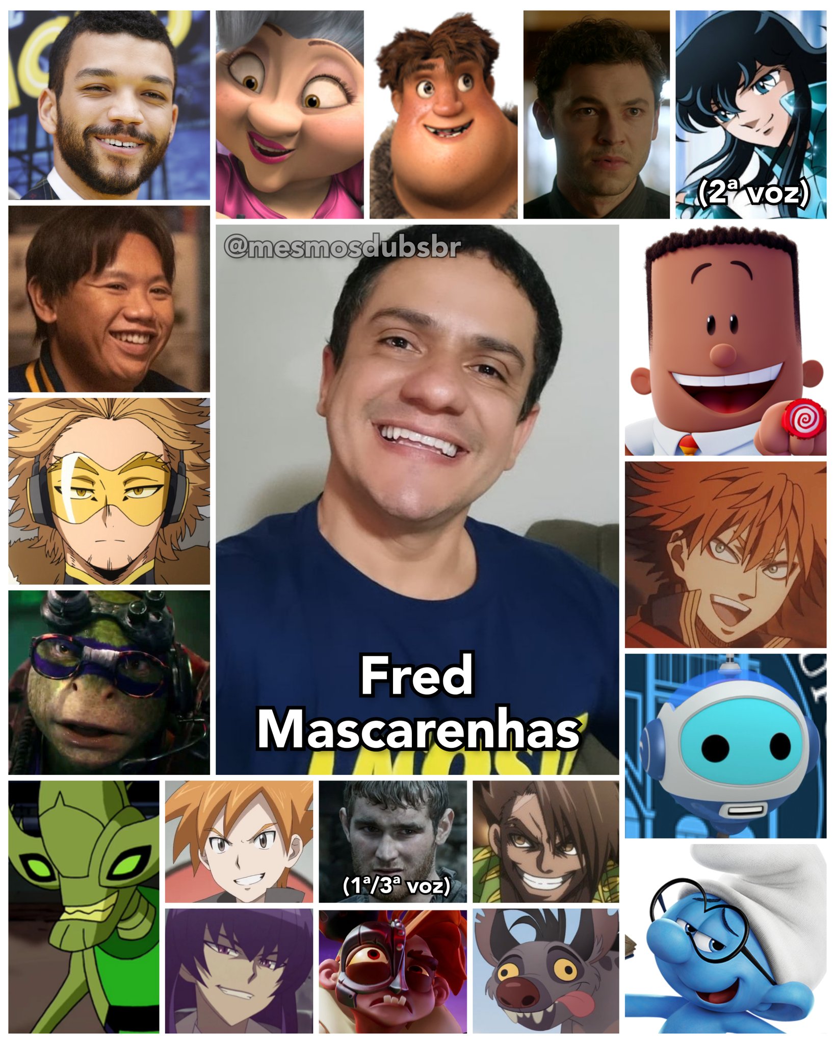 Personagens Com os Mesmos Dubladores! on X: Um excelente dublador