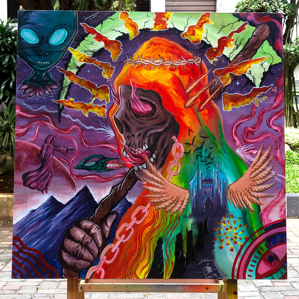 threekey3k's tweet image. GM!

Thinking of bringing this painting home? 
Purchase via @MagicEden and we'll sent to your home! 

1/1 Sketch &amp;amp; Deploy Collection
“Civilization Gate”
100 x 100 acrylic on canvas

📌 magiceden.io/item-details/B…

#solanaNFTs #nfts #NFTCommunity #NFTcollector #MagicEden #magiceden