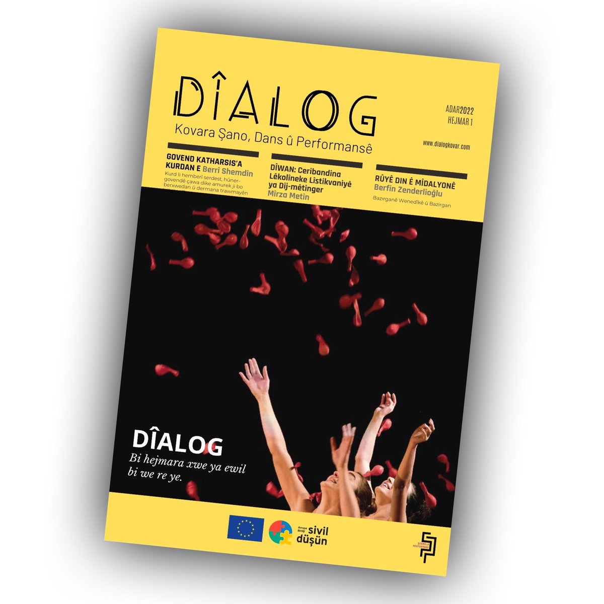 Derket!!
Mizgînî, kovara şano, dans û performansê DÎALOG derçû.
Ji niha û pê de wê salê carek bê weşandin!
<a href="/SivilDusun/">Sivil Düşün</a> <a href="/SermolaPerfrmns/">Şermola Performans</a> 
#şano #kovar #kurdî #nivîs #dialog