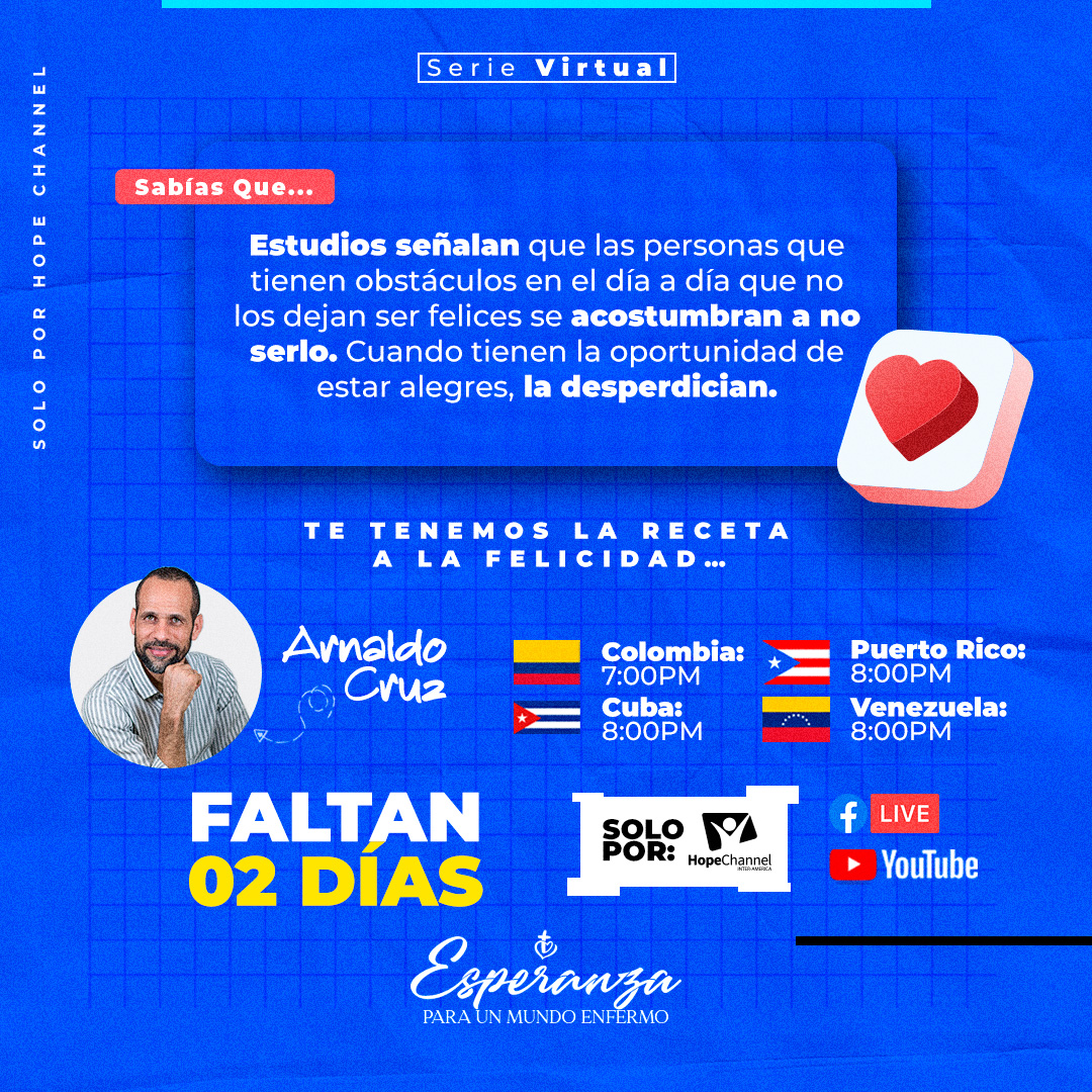 Se acerca el estreno de la serie 🥳 ‘Esperanza para un mundo enfermo’ con Arnaldo Cruz. ¿Ya tienes tu invitado especial? 😱 Etiquétalo en los comentarios ♥️ #EsperanzaParaUnMundoEnfermo