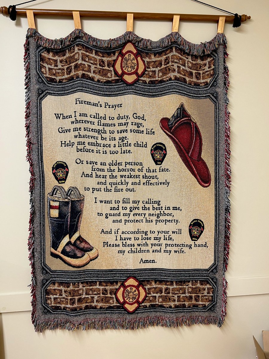 FundyTactical's tweet photo. Shout out to the Upham Fire Department in NB and their commitment to the community. Here is a beautiful quilt they have displayed with the fireman’s prayer.
#FundyTactical #BePrepared https://t.co/SI58RvsrBS