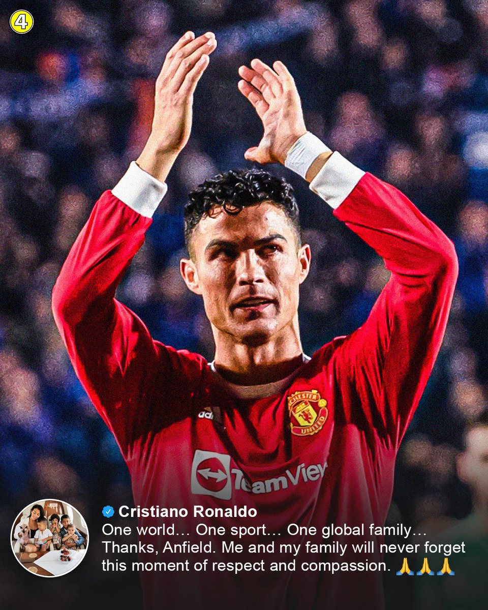 ❤️ <a href="/Cristiano/">Cristiano Ronaldo</a> says thank you to Anfield 🙏