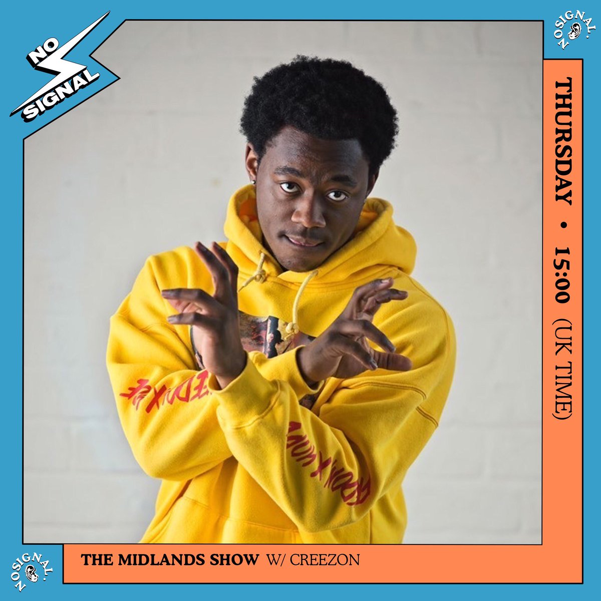 No Signal (@theresnosignall) on Twitter photo Live>3-5pm
The Midlands Show with @rakeemomar & <a href="/kayleegolding_/">Your Favourite Gyal From Brum 🚨</a> is back celebrating the best in black music from across the region 🎵
Joined by Birminghams very own @creezonline to discuss his latest project 🔥
nosignal.live Live>3-5pm
The Midlands Show with @rakeemomar & <a href="/kayleegolding_/">Your Favourite Gyal From Brum 🚨</a> is back celebrating the best in black music from across the region 🎵
Joined by Birminghams very own @creezonline to discuss his latest project 🔥
nosignal.live