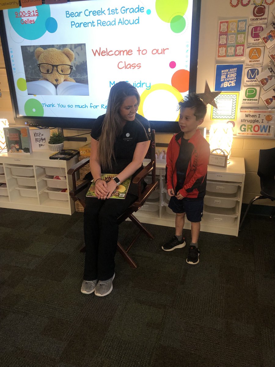 We had the greatest start to our Thursday!!!! 😊😊Thank you Ms Guidry for making our day by reading the greatest book!!!@BearCreekElem⁩ #teambce