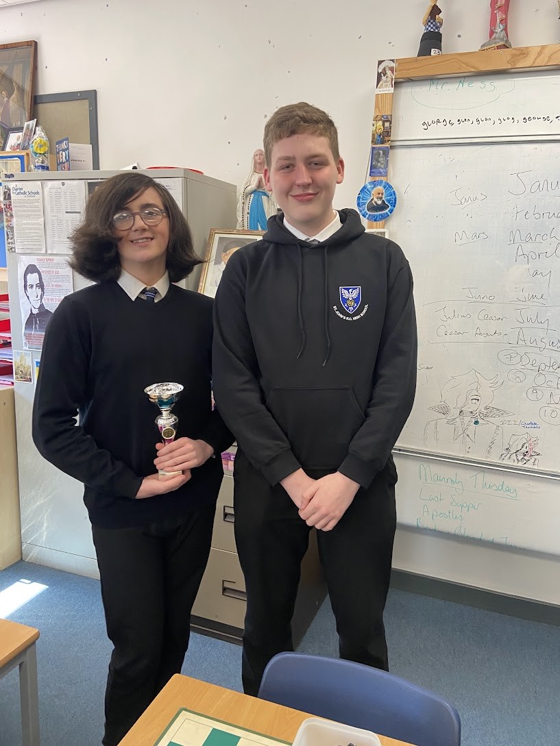 Congratulations to St John's Chess Champion 2022 Owen Carrol! Well done also to runner up Michael Black and all this year's entrants. What an exciting and well fought final! <a href="/StJohnsOfficial/">St John's RC High School</a>