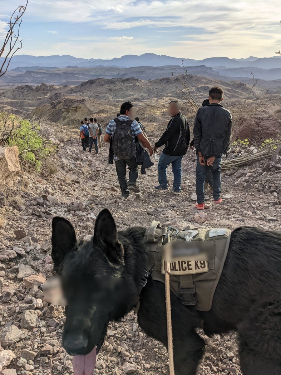 nbpc2509's tweet photo. BIG BEND AGENTS TRACK AND APPREHEND GROUPS IN RUFF TERRAIN:
30+ Aliens in multiple groups apprehended by Marfa, Van Horn and Sanderson #BorderPatrolAgents in the last couple of days. The #BorderCrisis continues here in #BigBend #BorderPatrol #BPUnion #Police #ThinBlueLine https://t.co/3E8EvOgHKp