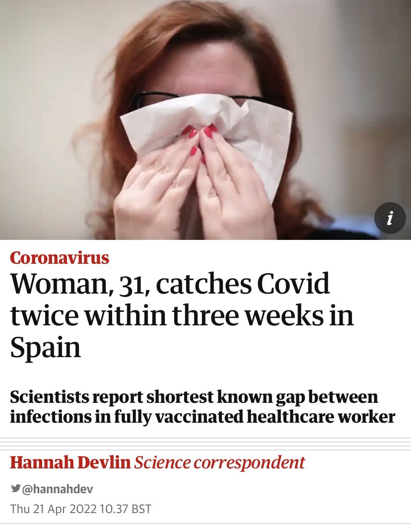 PPEtoheros's tweet photo. For those saying we should allow people to keep getting infected to build an immunity, people are now getting reinfected 3 weeks after their last infection. Their chances of getting long Covid also go up significantly. @LauraMiers @AbraarKaran @kprather88. https://t.co/H0MSzZVLHn https://t.co/VFlmpAzSe1