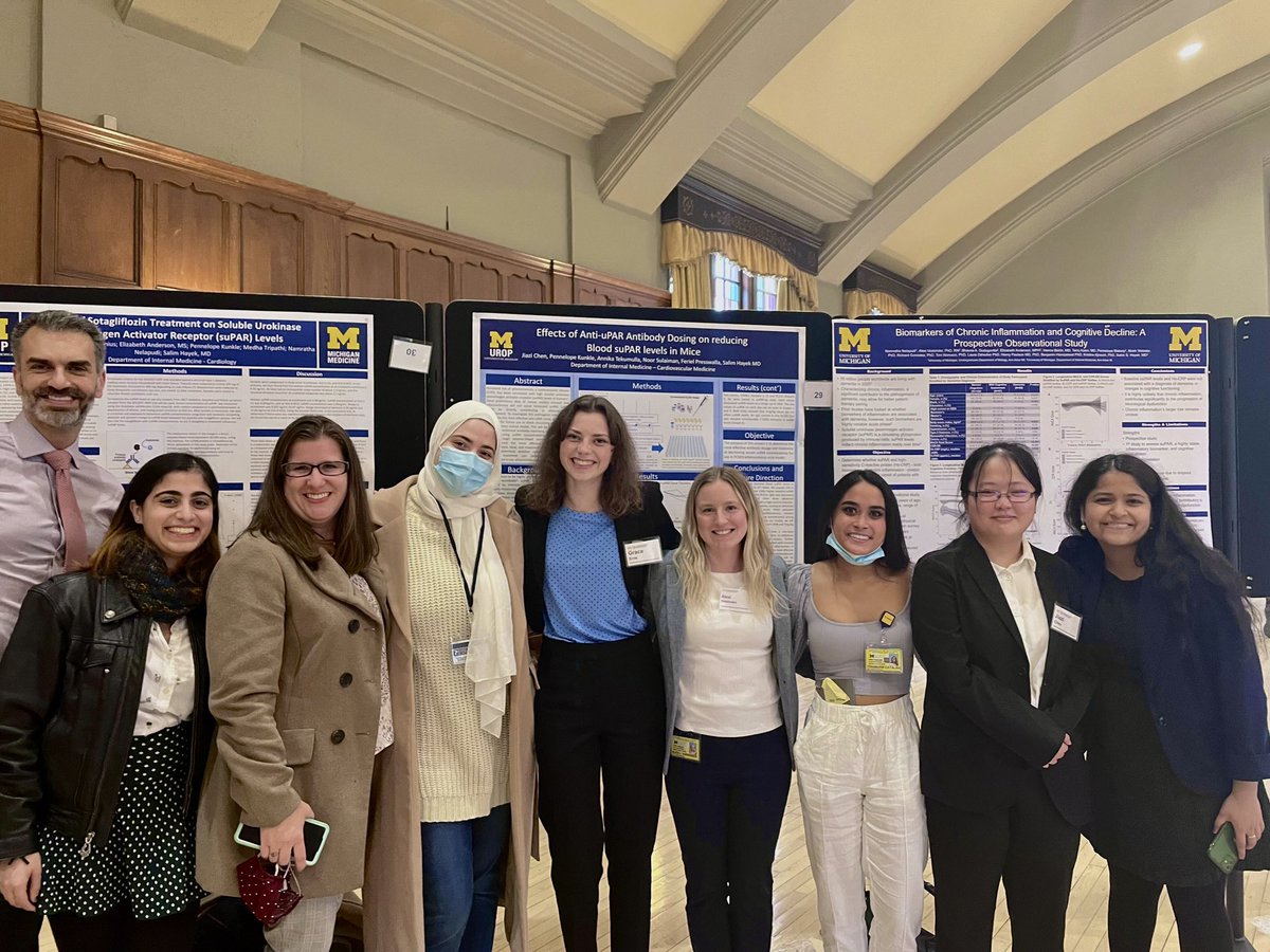 Avasbind's tweet photo. What a team! Congrats to our undergraduate #UROPSymp2022 presenters on all of your hard work! @erne_grace @salimhayek @umichCVC https://t.co/oWOtfRAyOV