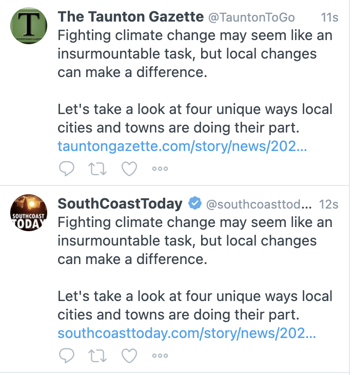 Nothing like the independence of local newspapers ...