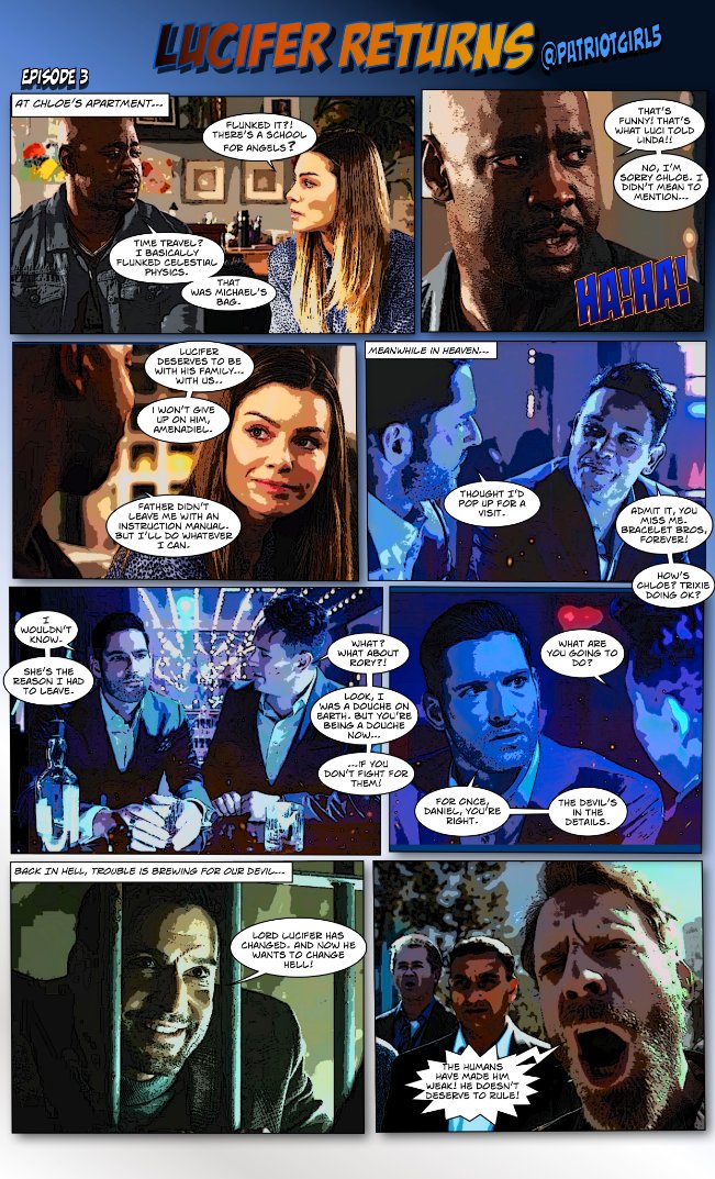 patriotgirl5's tweet photo. I've decided to turn Lucifer Returns Day into an ENTIRE week! So HAPPY #LuciferReturns Week! I'm celebrating by posting all four episodes in one DAMN awesome LUCIPLACE! #Lucifer @Ildymojo @Netflix https://t.co/3GYSVpAELM