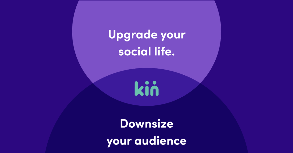 KinSocialApp's tweet photo. Are you increasingly reluctant to share on social? Many people are because of a lack of privacy, concerns about data misuse, and because they've forgotten who some of their connections and 'friends' are. Kin solves that: https://t.co/a1QOzBLFNk https://t.co/VWzXxm1wZ4