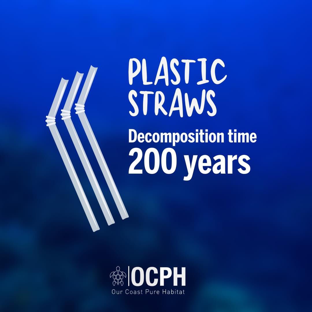 Our_Pure_Coasts's tweet photo. Were you aware of the decomposition time of these items?
...
Most humans use at least one of these items on a daily basis! 
...
Try to be more aware of what you consume and do your best to live and shop more sustainably!
...
#OCPH #StopOceanPollution #StopPlasticPollution https://t.co/vGHMVhjVDs