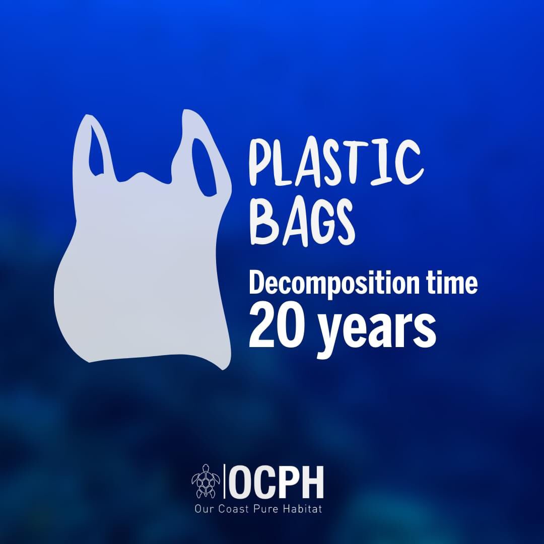 Our_Pure_Coasts's tweet photo. Were you aware of the decomposition time of these items?
...
Most humans use at least one of these items on a daily basis! 
...
Try to be more aware of what you consume and do your best to live and shop more sustainably!
...
#OCPH #StopOceanPollution #StopPlasticPollution https://t.co/vGHMVhjVDs