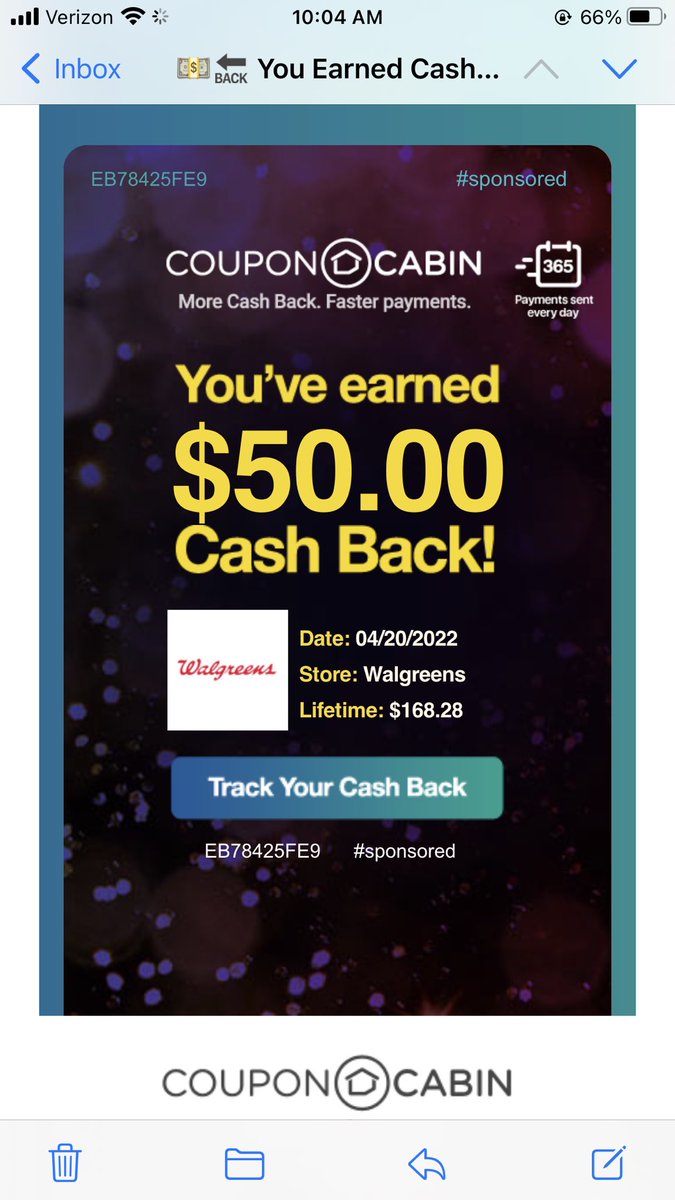 ReneeResnick's tweet photo. This definitely brightened my morning! Thank you, @CouponCabin ! 🥳🥳 https://t.co/7sUyUQ5qsm