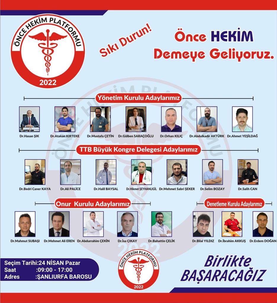 Urfa Tabip Odası sandık başına gidiyor.
Şanlıurfa Tabip Odası seçimlerinde aday olan Dr.Hasan Şık bizleri ziyaret etti, kendisine seçimlerde başarılar dilerim.