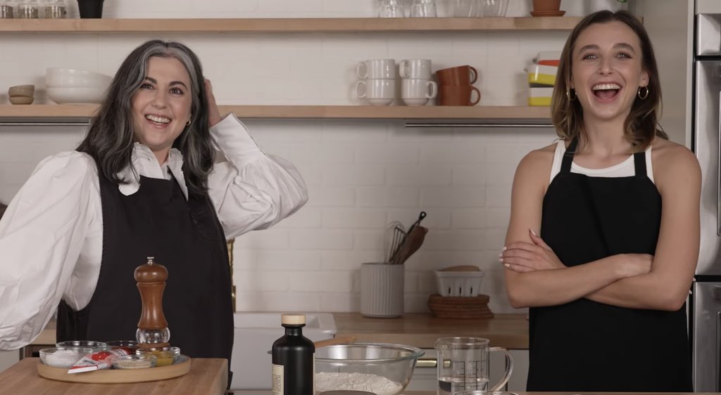 claire saffitz and emma chamberlain. that’s it. that’s the tweet.